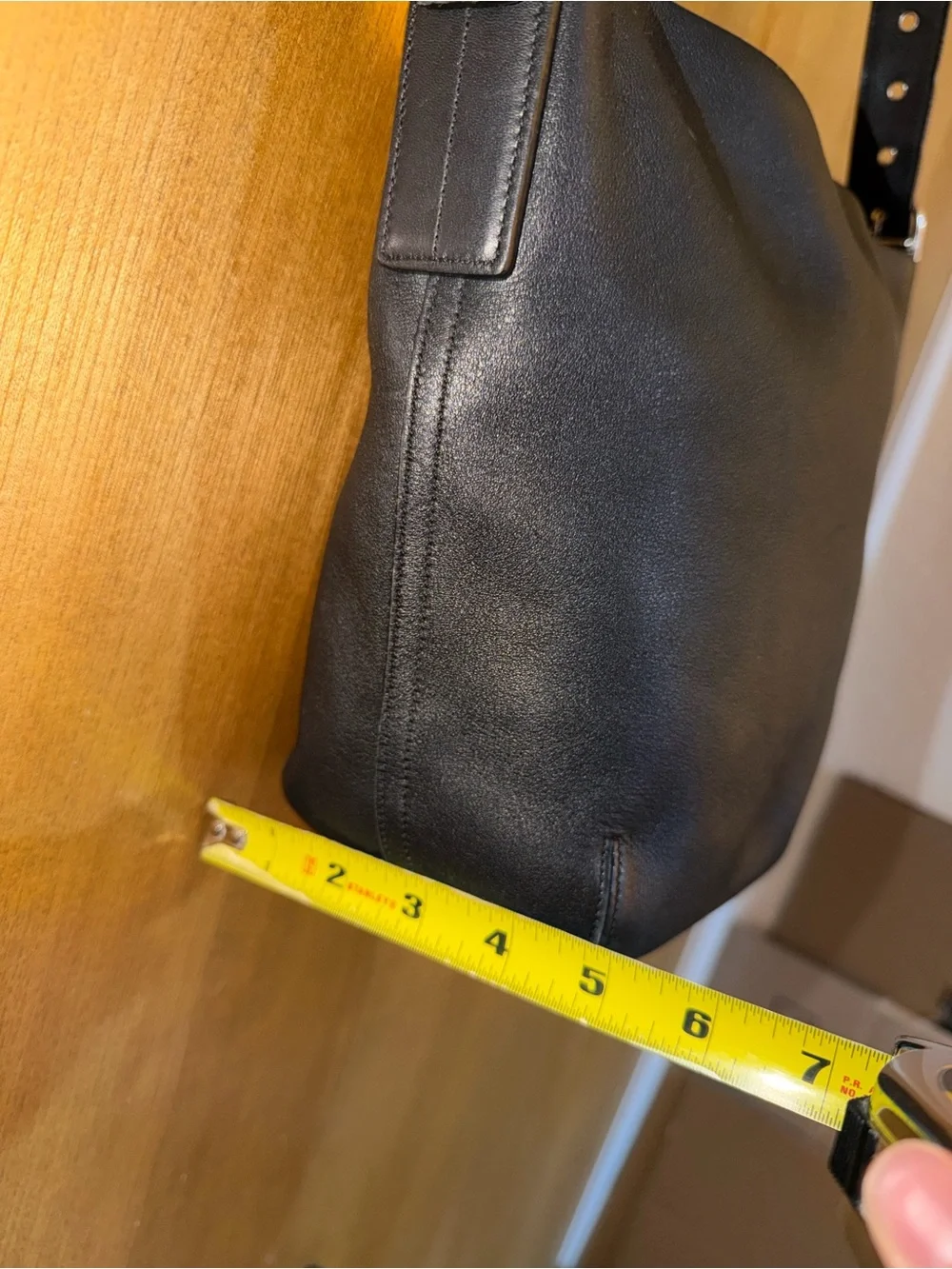 Coach Black Leather Bucket Bag Adjustable Strap Shoulder Hobo- Style 9186